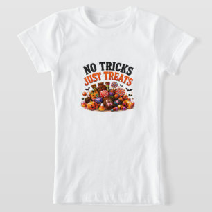 Camiseta 🍬 Amante de Doces de Halloween Frase Engraçada 👻