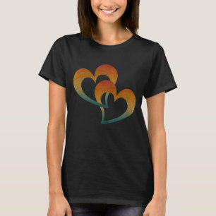 Camiseta amante de dois corações T-Shirt