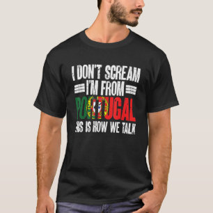 Camiseta Amante de Esportes Engraçado Português Eu Sou de P