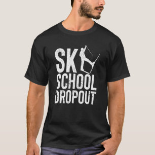 Camiseta Amante de Esqui Divertido Esportes de Inverno Esqu