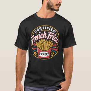 Camiseta Amante de Fast Food de Batata Frita Certificado Es