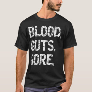Camiseta Amante de Filme de Terror Sangue Vísceras Hallowee