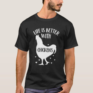 Camiseta Amante de Frango 'A vida é melhor com frangos' Fra
