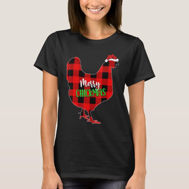Camiseta Amante De Frango Alegre Natal De Frango (Frente)