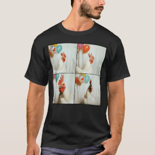 Camiseta Amante de Frango de Estimação Fazenda Animal Festa