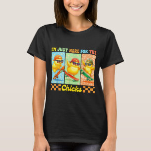 Camiseta Amante de Frango Dia de Páscoa Fazenda Aqui Está