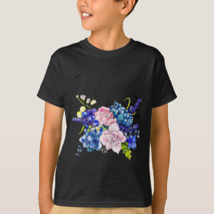 Camiseta Amante de Frango Feminino Galinha Bonita em Flores