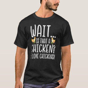 Camiseta Amante de Frango Fofo - Espere, Aquilo é Um Frango