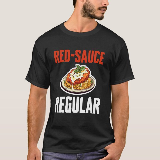 Camiseta Amante de Frango Parm Regular Molho Vermelho (Frente)