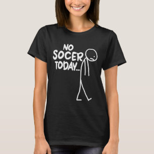 Camiseta Amante de Futebol Engraçado Bastão Triste Sem Fute