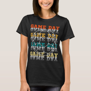 Camiseta Amante de Futebol no Dia do Jogo Tipografia Colori