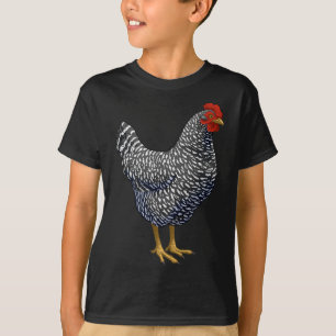 Camiseta Amante de galinha Plymouth Rock vermelha feminina