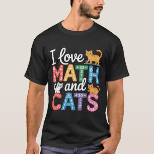 Camiseta Amante de Gato de Matemática Professor de Matemáti
