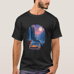 Camiseta Amante de Gato de Pizza