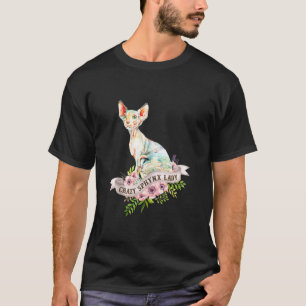 Camiseta Amante de Gato Feminina Esfinge Louca e Divertida