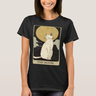 Camiseta Amante de Gato Fofo, Carta de Tarot da Lua, Carta