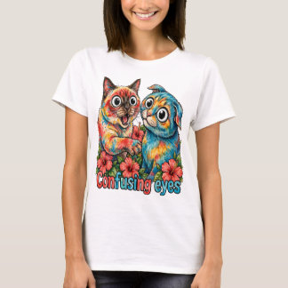 Camiseta Amante de Gato Fofo Charme Siamês e Chartreux Engr