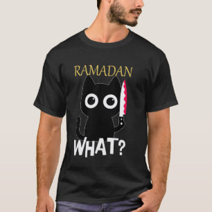 Camiseta Amante de gato fofo Confuso Ramadão Gatos Jejum Su