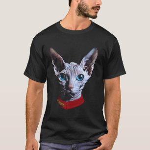 Camiseta Amante de Gato Sphynx Engraçado Pai de Gato Careca