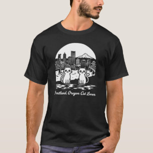Camiseta Amante de Gatos da Cidade de Portland Oregon