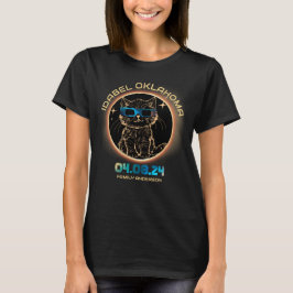 Camiseta Amante de Gatos do Eclipse Solar Total Idabel Okla