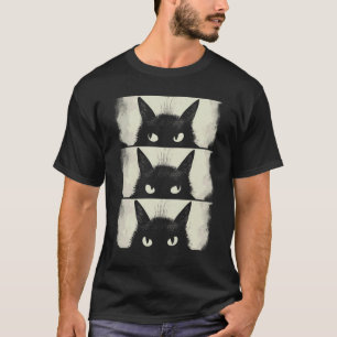 Camiseta Amante de Gatos, Gatinho Preto Mal-Humorado, Mãe d