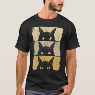 Camiseta Amante de Gatos, Gatinho Preto Mal-Humorado, Mãe d