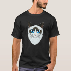 Camiseta Amante de Gatos I Rosto de Gato I Gato Ragdoll