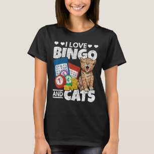 Camiseta Amante de Gatos Loto Bingo Jogador Animal Pet Apos