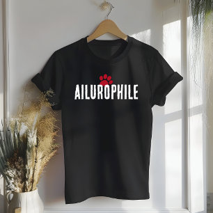 Camiseta Amante de Gatos Minimalista - Ailurofilo