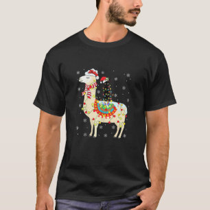 Camiseta Amante de Gatos Pretos Iluminação de Natal Gato Mo