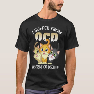 Camiseta Amante de Gatos TOC Transtorno Obsessivo de Gatos