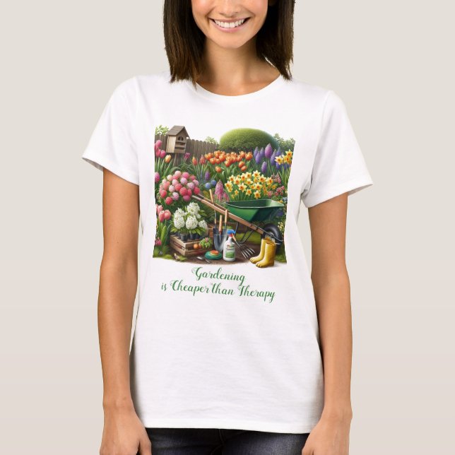 Camiseta Amante de Jardim / Flores de Primavera (Frente)