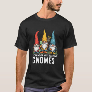 Camiseta Amante de Jardim - Gnomo de Jardim Não é um Acumul