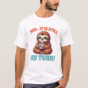 Camiseta Amante de Jogos de Tabuleiro Sloth Noite de Jogo S