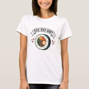 Camiseta Amante de Kimbap Fofo Frase engraçada de comida co