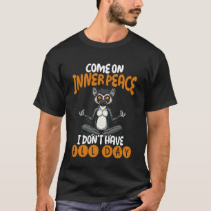 Camiseta Amante de lêmures fofos Lêmur Yoga Interior Paz An