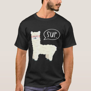 Camiseta Amante de Lhama Alpaca Sup Adorável Fofinho Animal