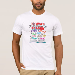 Camiseta Amante de Livros 10 Maneiras de se Tornar um Leito