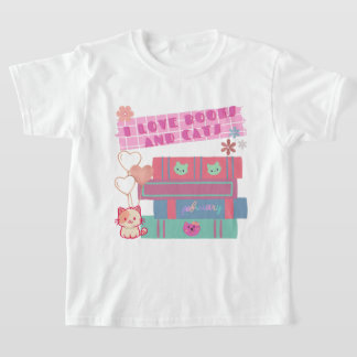 Camiseta Amante de Livros - Adoro Livros & Gatos - Literári