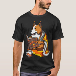 Camiseta Amante de Livros do Cão Corgi