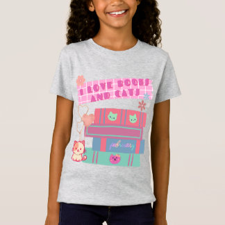 Camiseta Amante de Livros e Gatos - Presentes Aconchegantes
