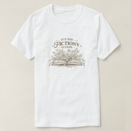 Camiseta Amante de Livros Florais Vintage É Muito Ficcional