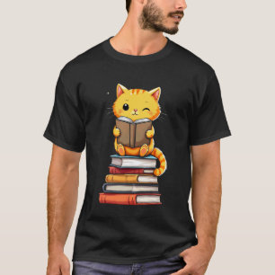 Camiseta Amante de Livros Gato Fofo Leitura Caprichosa Ador