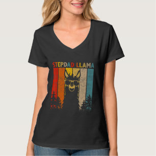 Camiseta Amante de Llama Padrasto Para Homens Mulheres