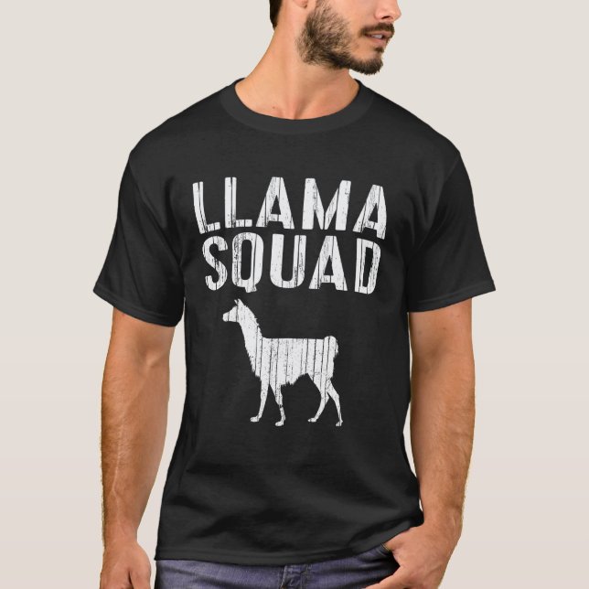 Camiseta Amante de Llama Squad Animal (Frente)