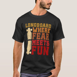 Camiseta Amante de Longboard e Skateboard Homens e Mulheres
