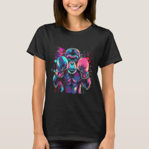 Camiseta Amante de Macaco de Boxe Luvas de Boxe Kickboxing