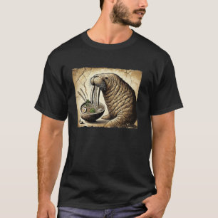 Camiseta Amante de Macarrão da Arte da Caverna Japonesa Mor