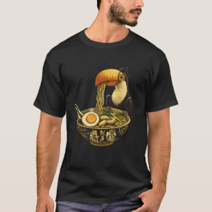 Camiseta Amante de Macarrão de Arte Japonesa Toucano da Vid